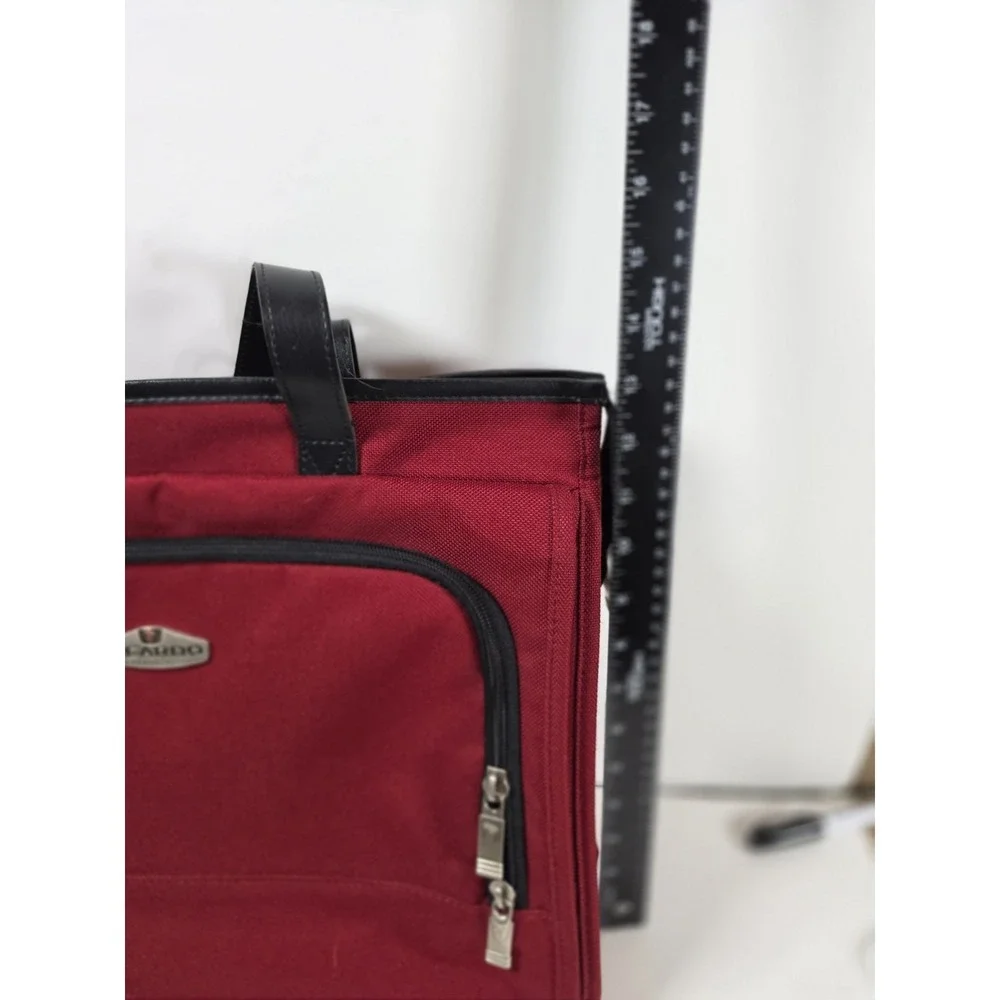 Ricardo Beverly Hills Carry On Bag Luggage Tote Messenger Shoulder Crossbody Red